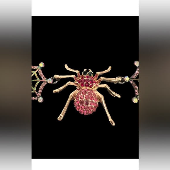 NWT 👻💖🖤 Betsey Johnson Spider Ghost Cat 🕸 🐈‍⬛ Necklace Halloween - Picture 8 of 11